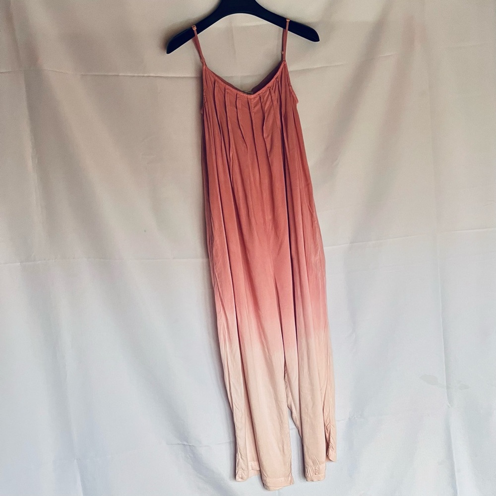 World Market Dusty Rose Jumpsuit with Pleats Size S/M